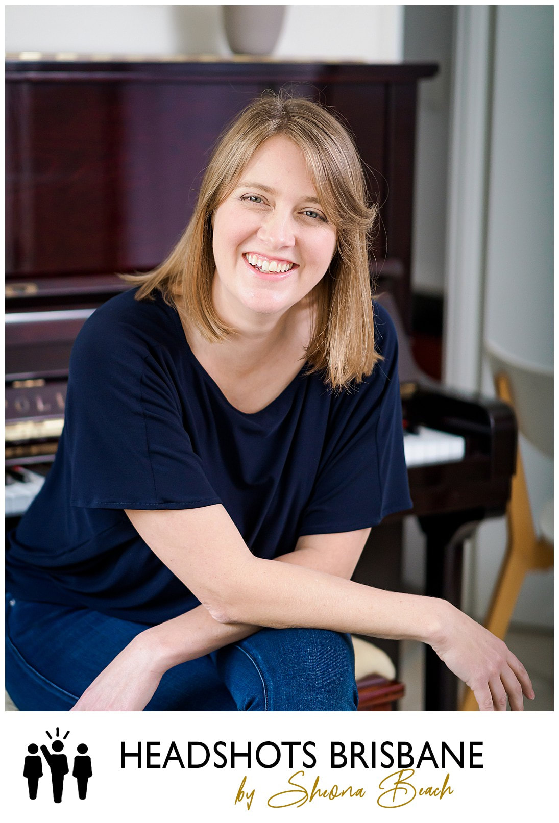 Headshots and portrait of female pianist by Brisbane photographer
